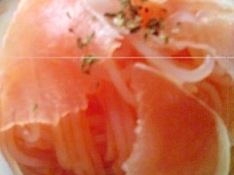 生ハムのこんにゃくスパゲティー